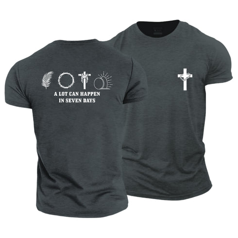 Men's A Lot Can Happen In Seven Days Cotton T-Shirt